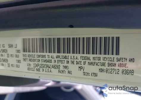 2010 Dodge Nitro Se z USA, uszkodzony, nr VIN 1D4PU2GK9AW140202